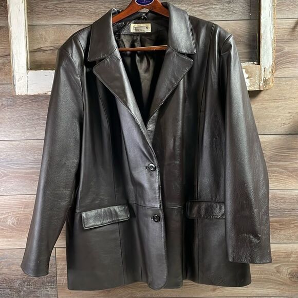 Bagatelle Women’s Black Leather Jacket, Size 3X, Vintage - Picture 1 of 5
